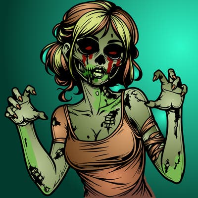 realistic zombie girl