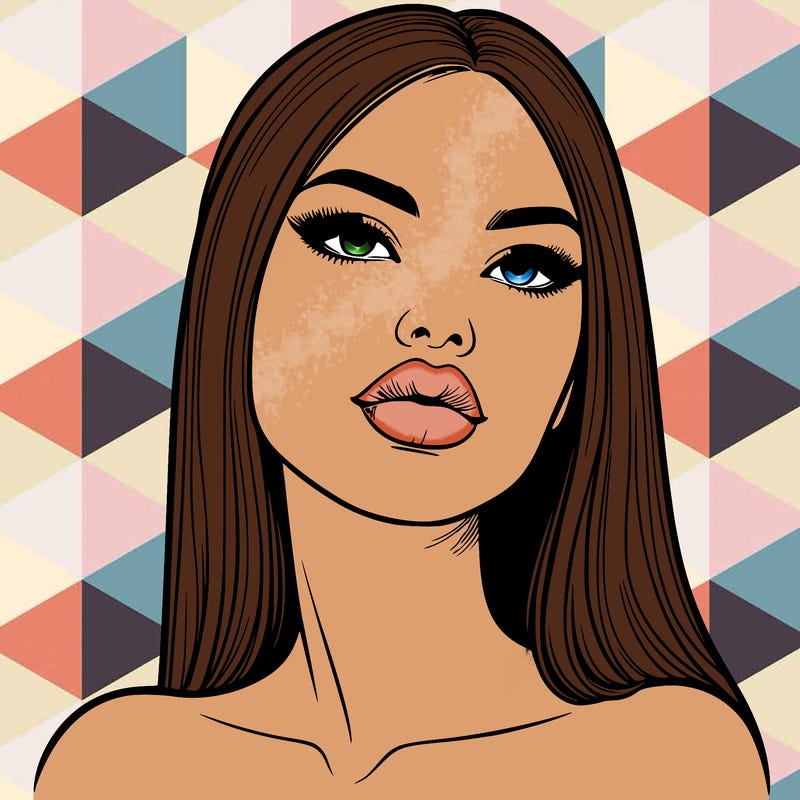 realistic woman with full lips