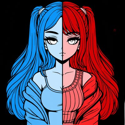 realistic girl split