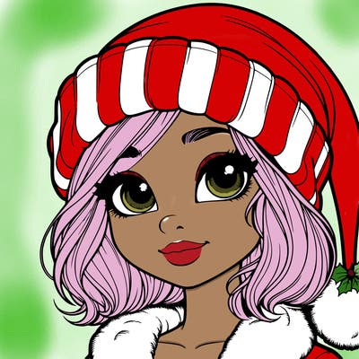 realistic christmas girl