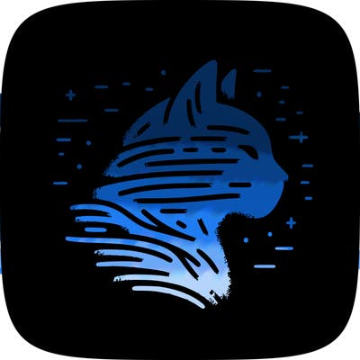 minimalist line art illustration of a cat's profile%2c white on black background%2c textured brush strokes%2c simple%2c elegant.