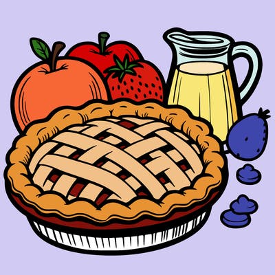 a pie of food