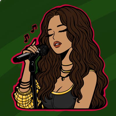 realistic female singer