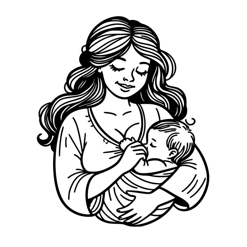 mother breastfeeding her baby
