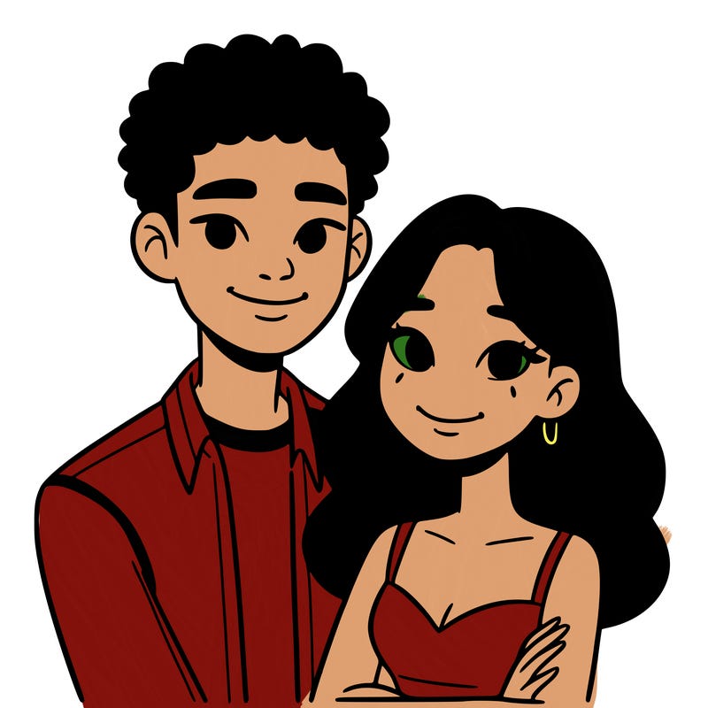 black woman and asian man couple