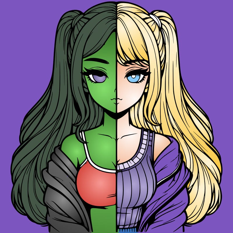 realistic girl split