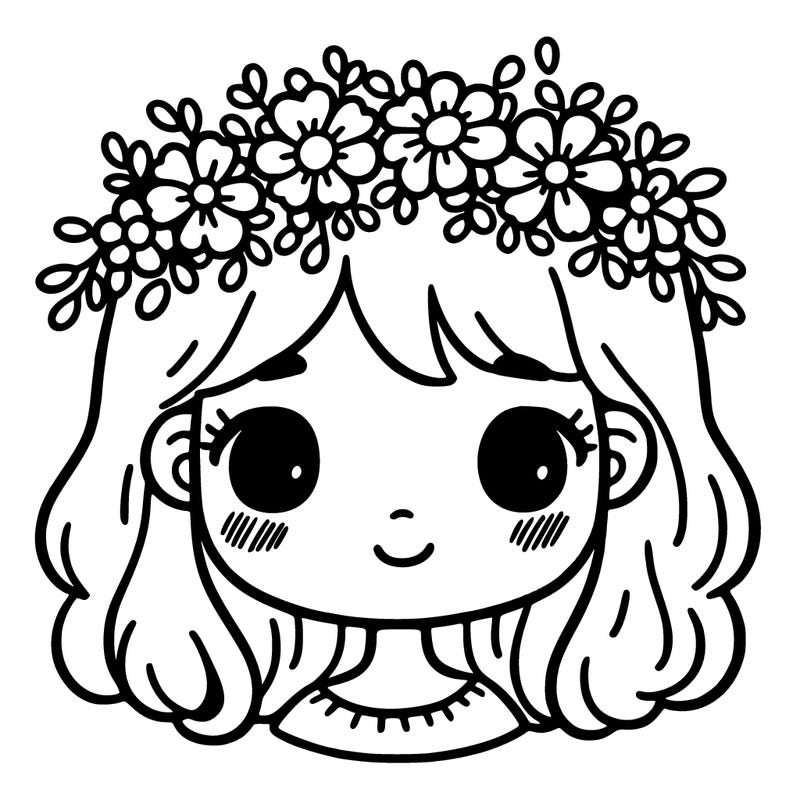 girl with flower crown