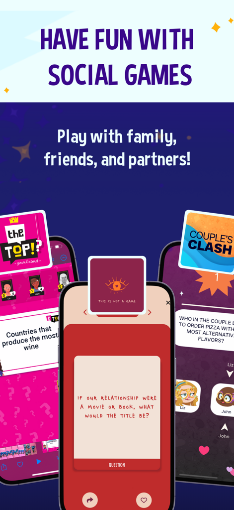 Boardible: Mobile Board Games - Screenshot of Boardible mobile app featuring social and party games to play with friends and family