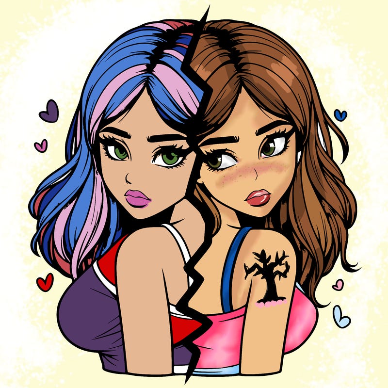 realistic girl split