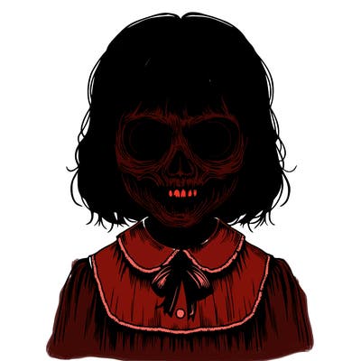 realistic creepy girl