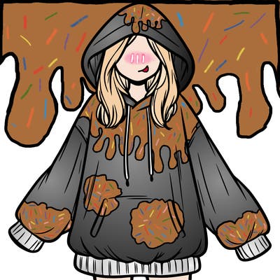 girl in oversized hoodie