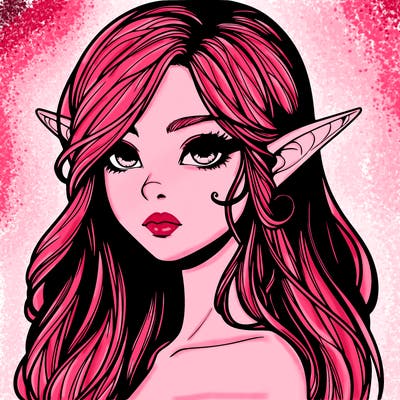 elf girl realistic dark fantasy