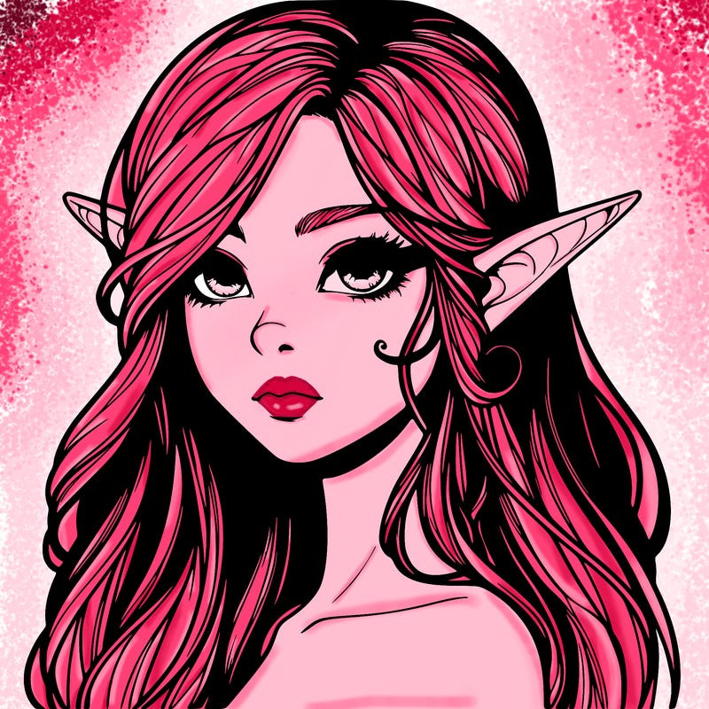 elf girl realistic dark fantasy