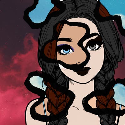 realistic girl with braids