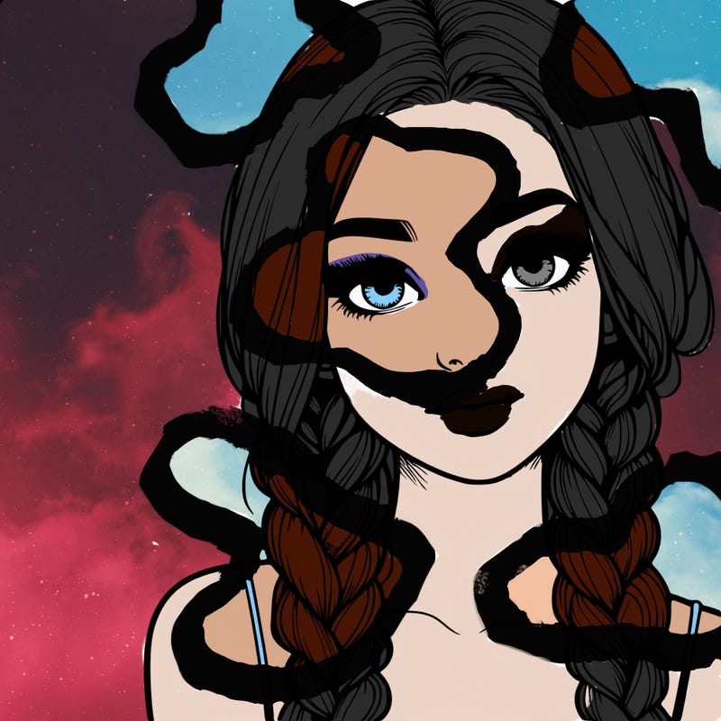 realistic girl with braids