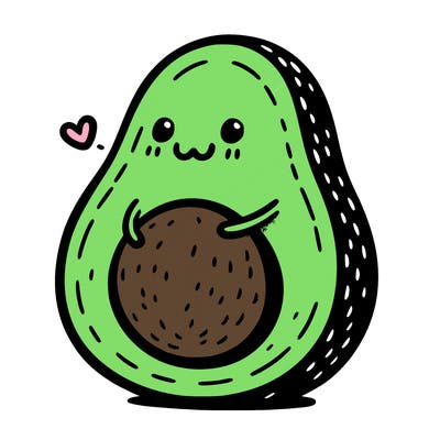 an avocado hugging an avocado