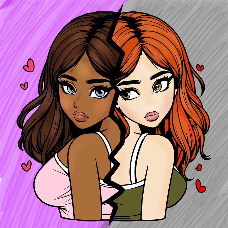 realistic girl split