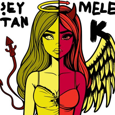 devil vs angel realistic girl