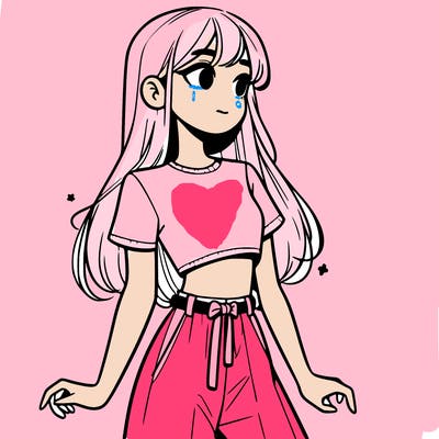 girl in a cute crop top