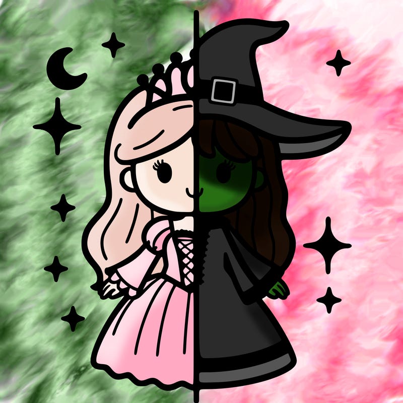 split princess and witch