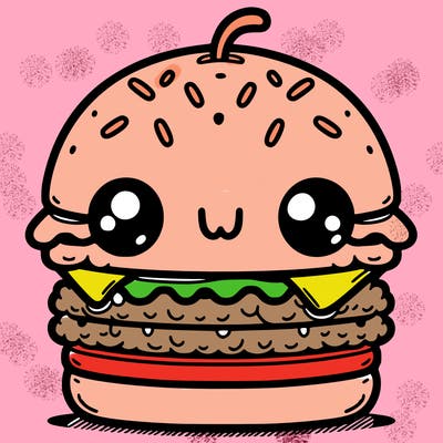 burger cute