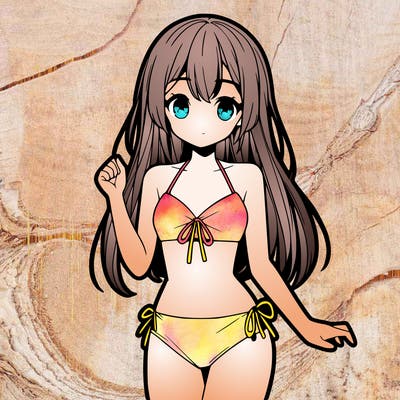 manga girl swimsuit