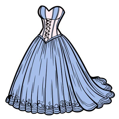 wedding dress-corset and a long and flowy skirt