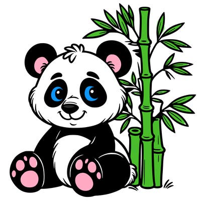 a panda bamboo