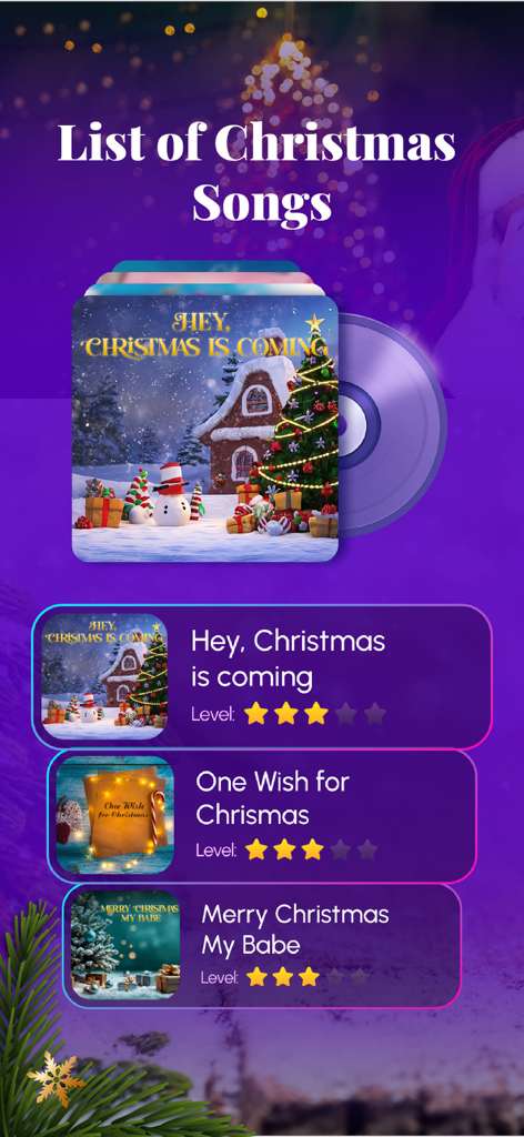 Piano Lessons: Simple & Easily - Eine festliche Liste von Feiertagsliedern, einschließlich Weihnachtstiteln, die in der Klavier-App gelernt werden können