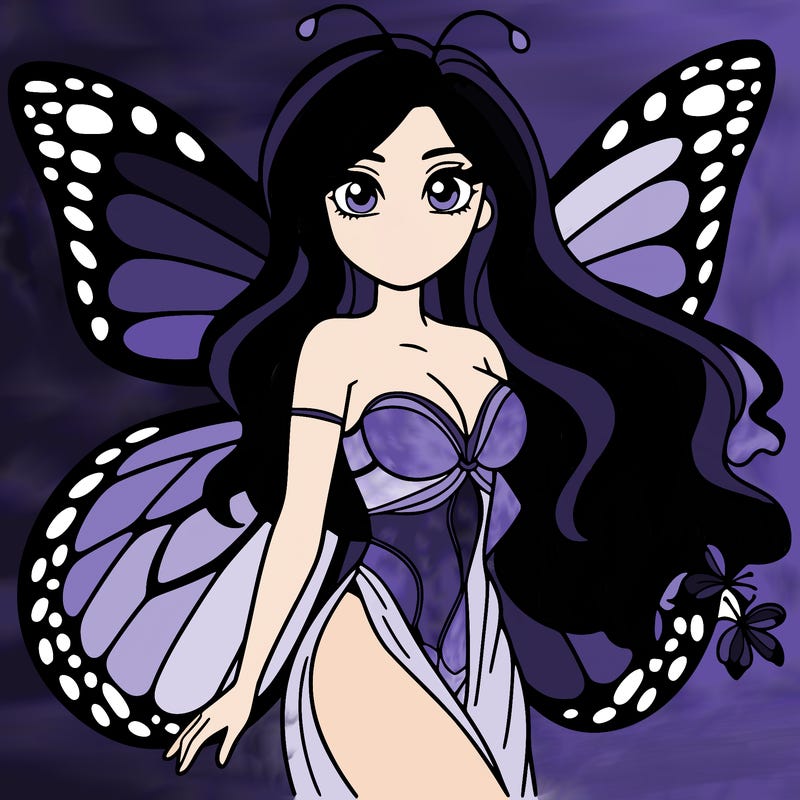 butterfly woman