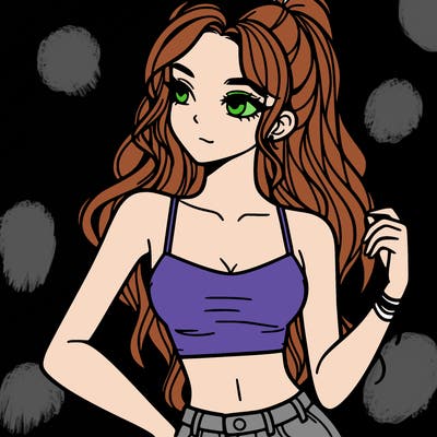 girl in crop top