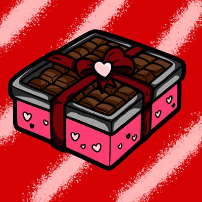 a box of chocolate for valentines day