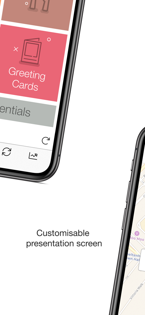 PixSell 3 - Customisable presentation screen within the PixSell 3 sales app