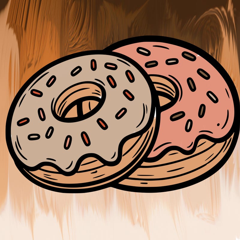 a piece of food doughnuts