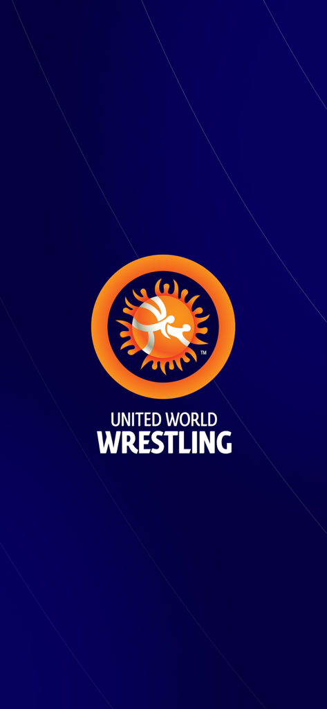 United World Wrestling app splash screen with official logo