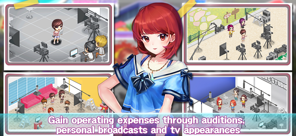 Love Idol Company : Kpop Girls - Idoles Kpop se produisant dans des émissions de télévision et des auditions dans le jeu de simulation