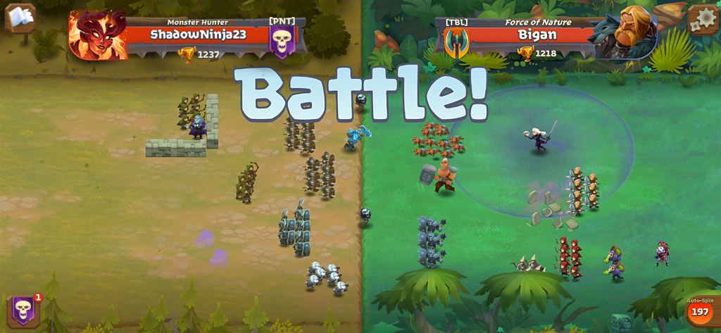 Battle Legion - Mass Battler - Two players face off in a tactical mass battle in the game Battle Legion