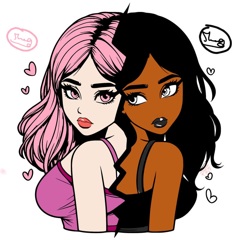 realistic girl split