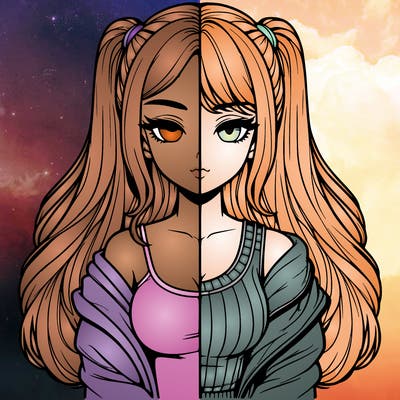 realistic girl split