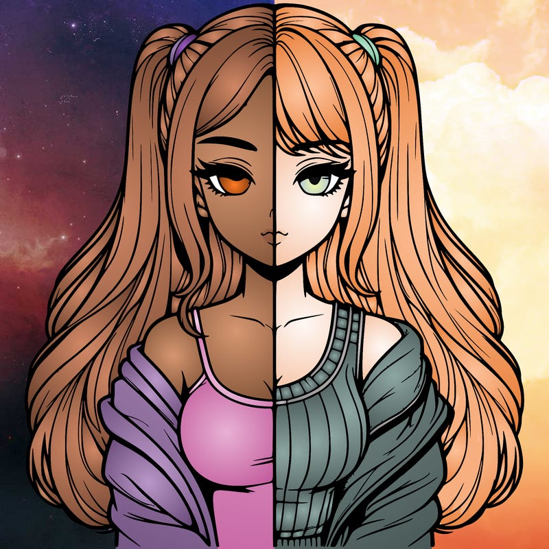 realistic girl split