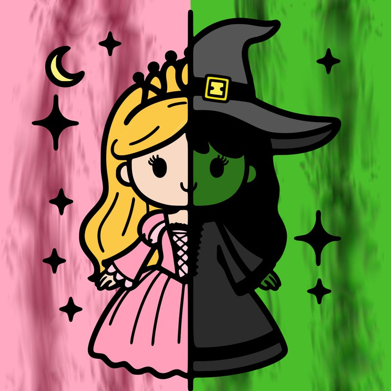 split princess and witch