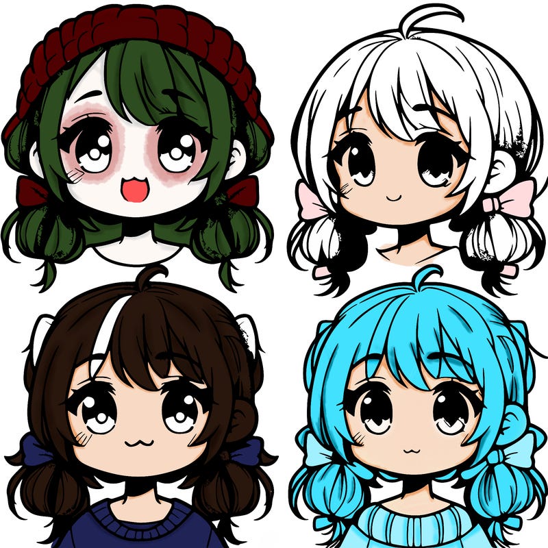 manga character girl kid