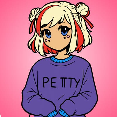 girl with a pretty sweat shirt