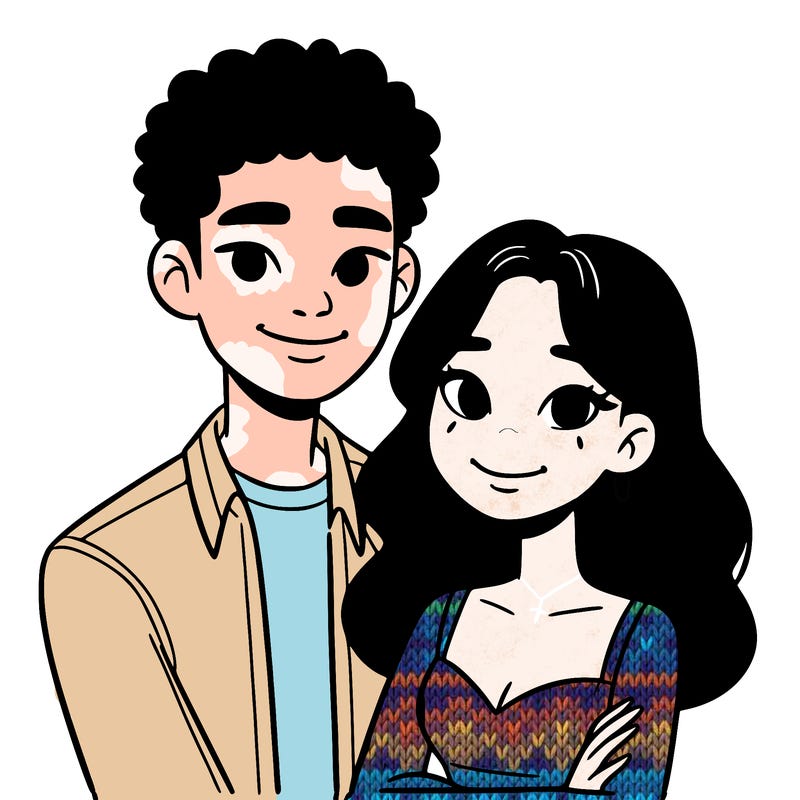 black woman and asian man couple