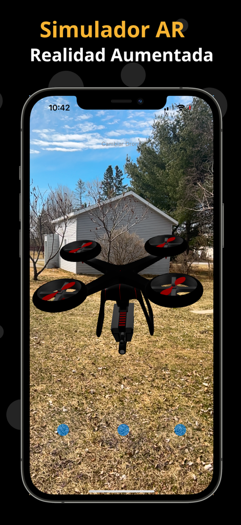 A 3D virtual drone hovering in a real world backyard using augmented reality technology
