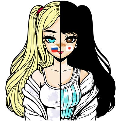 realistic girl split