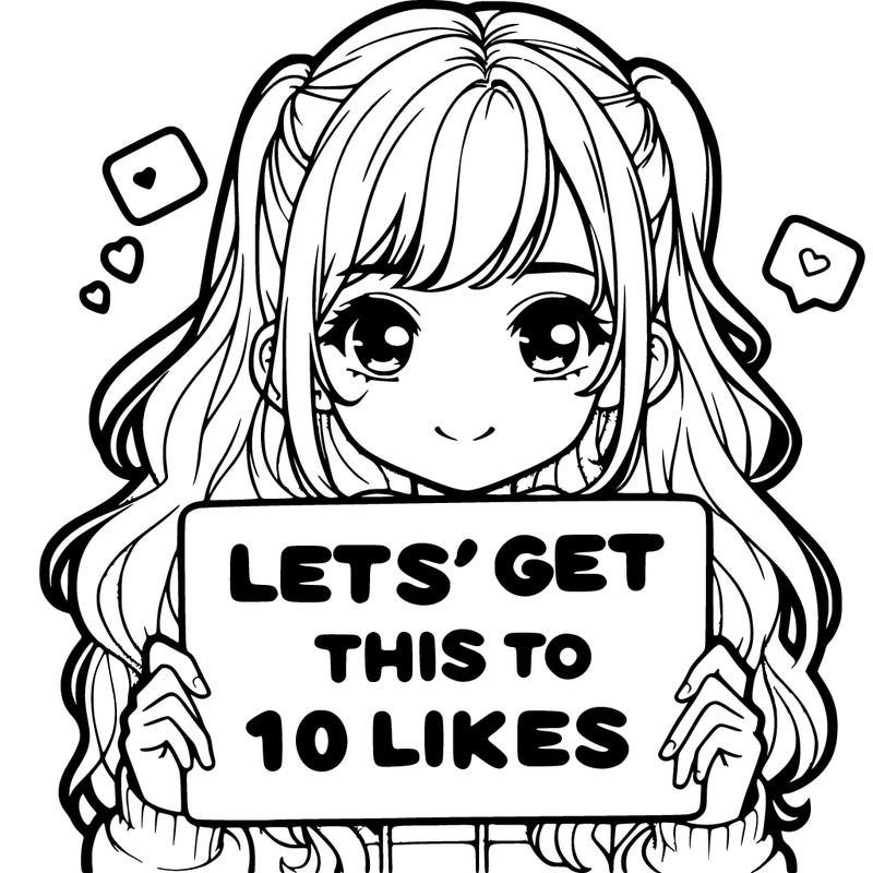 girl holding up sign that says let’s get this to 10 likes realistic