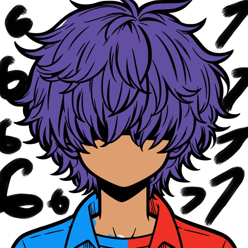 manga boy fluffy hair covering his eyes