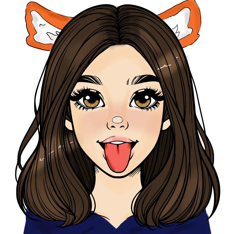 realistic girl with her tongue out