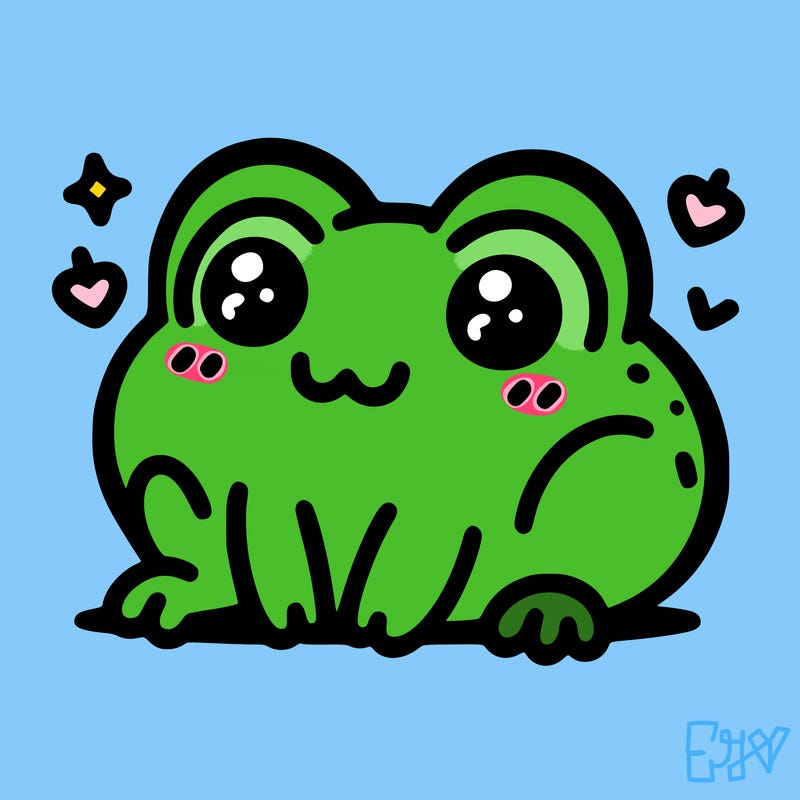 kawaii frog